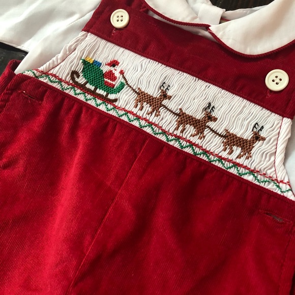 Boys 9 month Bella Mia corduroy Christmas Longall - Picture 2 of 3